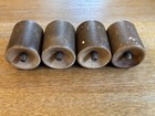 Vintage Set 4 Furniture Legs Wood Mcm Stool Ottoman Screw Top 2 5    Tall Brown