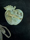 Vintage Ms  Dee Pewter Jewelry 4-in-1 Trinket Box  Necklace  Earrings  Pin