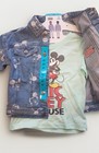 4t Mickey Mouse Denim Jacket With T Shirt Light Wash 2-piece Size 