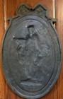 Late 19th Century Iron Plaque 20  Tall