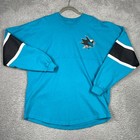 Spirit Jersey Nhl San Jose Sharks Hockey Long Sleeve T Shirt Adult Size Medium