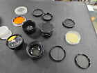 Vintage Lot 8 Pcs Camera Filters   Lenses - Kenko  Pentax  Ambico  Generic