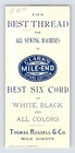 Clark   s Mile End Spool Thread 1890s Victorian Trade Card Girl Kittens 2 5 X 5 5