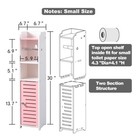 Aojezor Toilet Paper Holder Stand  Small Bathroom Storage Cabinet  Pink   White