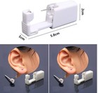 2pcs Safety Ear Piercing Kit Disposable Self Nose Piercing Gun With Ear Stud Us
