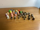 Mixed Lot Of 40 Vintage Thimbles 21 Metal  17 Plastic  2 Porcelain Hand Sewing