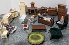 Large Lot Vintage Dollhouse Furniture   Accessories Doll Family Wood metal
