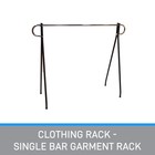 Sswbasics Single Bar Clothes Rack 60 X 48 Inch - Durable Clothing Rack For Home