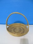 Vintage Gullah Charleston South Carolina Handled Sweet Grass Basket Handmade