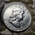 1961 Us Mint Proof Set     Vintage 5-coin Set With 90  Silver Half  Quarter      