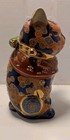 Vintage Kutani-yaki Maneki Neko Lucky Cat     Hand-painted Mori Art Style  11 In