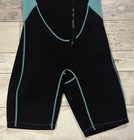 Short Sleeve Shorty Wetsuit W zipper Size M Medium - Black blue - New      B