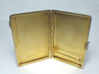 Antique Art Deco Sterling Silver   Guilloche Enamel Cigarette Case  Chester 1932