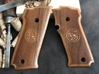 Smith   Wesson Turkish Walnut Wood Grips  S w Model 59  459  659  9mm  Checkered