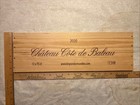 1 Rare Wine Wood Panel Ch  teau C  te De Baleau Vintage Crate Box Side 9 25 307