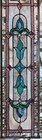 Stained Glass Transom Window Hanging Panel  34 X 10 1 2  Incl Hooks