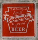 Vintage Glass Columbia Beer Ashtray Pennsylvania s Finest