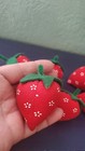 Vtg Handmade Strawberry Pin Cushions Set 6 New Farm House Sewing Cottage Decor