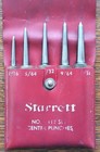 Vintage L  S  Starrett No  S 117 Set Of  5  Center Punches Machinist Tools Usa
