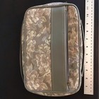Vtg Tapestry Bible Book Cover Case Black Carrier Handles Zipper
