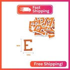 52pcs Orange Iron On Letters For Clothing  Iron On Patches For Clothing 1 6    X 2