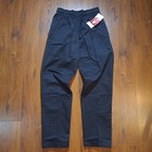 Chef Pants Solid Black Color W pockets Elastic Waist Polyester cotton Size Small