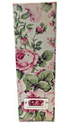 Vtg Pink Roses Magazine File Holder   Basket Liner Floral Fabric Organizers New