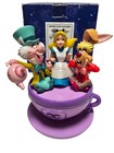 Disney Alice In Wonderland Mad Tea Party Paper Clip Holder Figurine Box Vintage