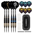 23g Professional Steel Tip Darts Set Barrel Aluminium Metal Shafts 6pcs W  Case
