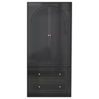 2 Door Bedroom Storage Wardrobe Closet  Freestanding Wardrobe With Drawers