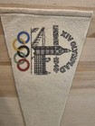 Rare 1948 London Uk Olympics Summer Games Original Flag Pennant 9 5x5 Inches