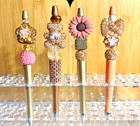 4 Miscellaneous  Fancy Beaded Pens  Gift Set With 1   Ink Refill Each