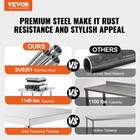 Vevor Stainless Steel Food Prep Table Commercial Kitchen Work Table 14 x48 
