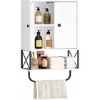 Wall Mounted Bathroom Cabinet Organizer Adjustable Shelf Over Toilet Storage New