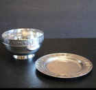 Antique Gorham 1884 Sterling Silver Figural Childs Baby Bowl With Underplate 