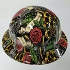 Full Brim Hard Hat Custom Hydro Dipped Hustle Hard Knuckles Roses New Supersick
