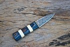 Custom Hand Forged Damascus Steel Celtic Scottish Dirk Sgian Dubh Knife   Sheath