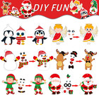 384 Pcs Christmas Craft Kits For Kids Christmas Diy Sticker Game Craft Ornament 