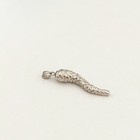 Vintage 925 Sterling Silver Italian Horn Charm Pendant