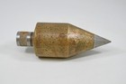 Vintage Small Solid Brass Plumb Bob 16 Oz W  Brass Top And Steel Tip 4  Tarnish