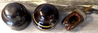 Lot Of 3 Vintage Brown Porcelain Telegraph Insulators Pinco  Hubbard   Co 