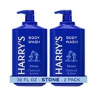 Harry   s Stone Cleansing Body Wash  30 Fl Oz  Charcoal   Lime - 2 Pack