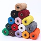 2mm 219-yard Gray Macrame Cord 4-ply Cotton For Diy Plant Hangers