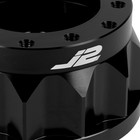 J2 Fit Mitsubishi Subaru 2  H 6-bolt Aluminum Steering Wheel Hub Adapter Black