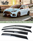 Fits 12-18 Ford Focus Sedan   Hatch 3d Wavy Mugen Style Window Visor Rain Guard