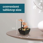 Tabletop Water Fountain 3 Tiers Copper Relaxing Serenity Home Office Spa Decor