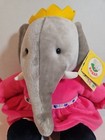 Celeste Elephant Plush New 1989 Gund 18  Babar Pink Dress Queen Stuffed Toy Nwt