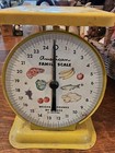 Vintage American Family Scale Yellow Kitchen Food Scale 25 Lb W Graphics Dial