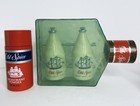 Vintage Old Spice Bottle Bank Set W  2 Full After Shaves   Talcum Powder Shulton