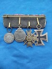 Ww2 German Iron Cross On A Bar With Other Ww2 Medals  All Original